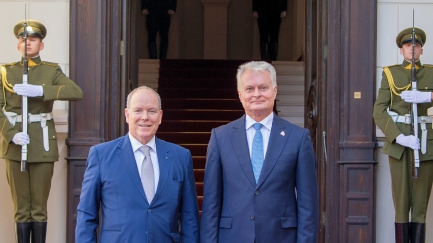 Monaco’s Prince Albert II Meets Lithuanian President in Vilnius, Reaffirming Commitment to Ukraine Peace