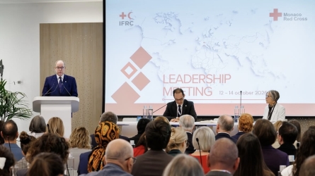 Prince Albert II and Princess Charlene Engage in Red Cross Dialogue