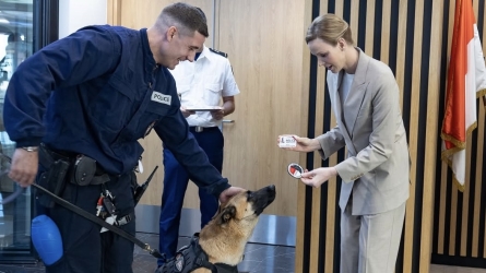 Princess Charlene Attends Inauguration of Monaco’s New Police K-9 Brigade