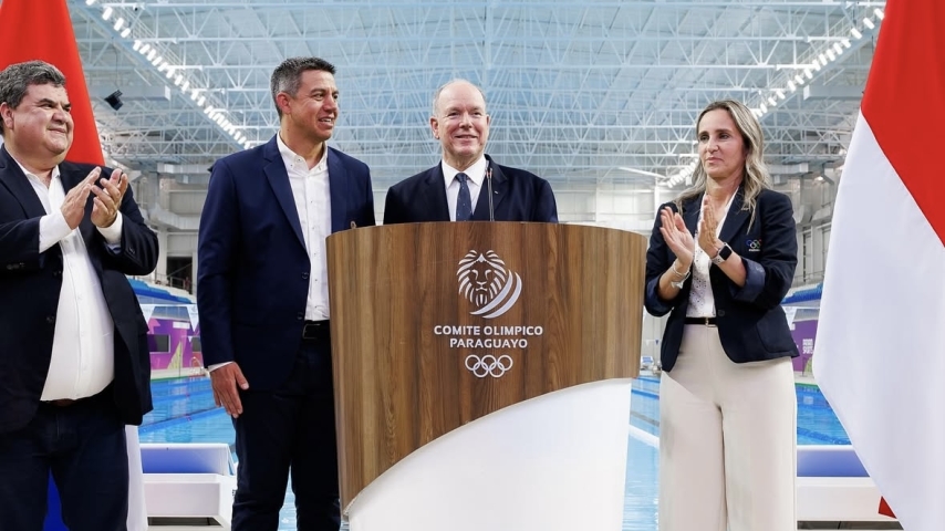 Prince Albert II of Monaco Visits Paraguay’s Olympic Park, Highlighting Aquatic Sports Infrastructure