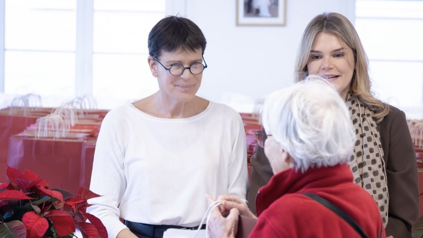 Princess Stéphanie of Monaco Brings Holiday Gifts to Seniors on Eve of National Day