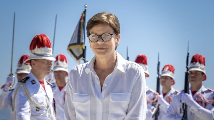 Princess Stéphanie Presides Over Military Ceremony for New Recruits